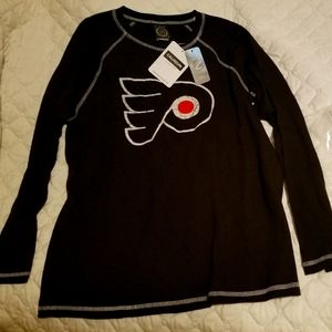 Calhoun NHL Men's Officially Licensed Team Logo French Terry Long Sleeve